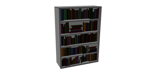 snapshot of 3D textured model of bookcase