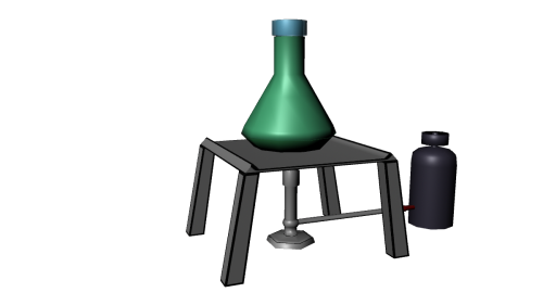 snapshot of textured 3D model of a Bunsen burner