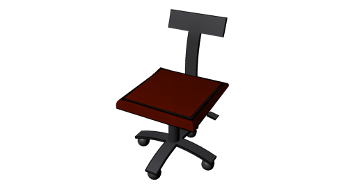 snapshot of textured 3D model of a desk chair