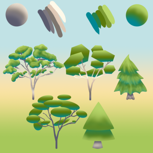 Low Poly Tree Concepts